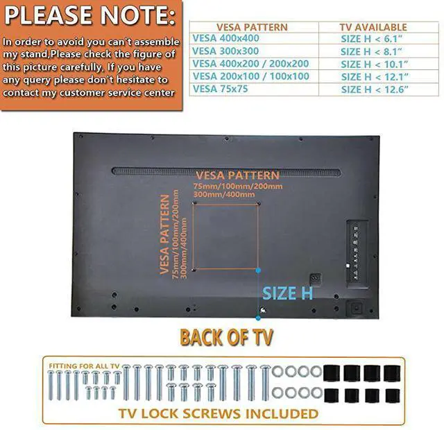 Alt view image 4 of 7 - FOR Universal Swivel TV StandBase Table Top TV Stand for 21 to 43 inch TVs with 90 Degree Swivel 4 Level Height Adjustable Heavy Duty Tempered Glass Base Holds up to 99lbs HT02B002
