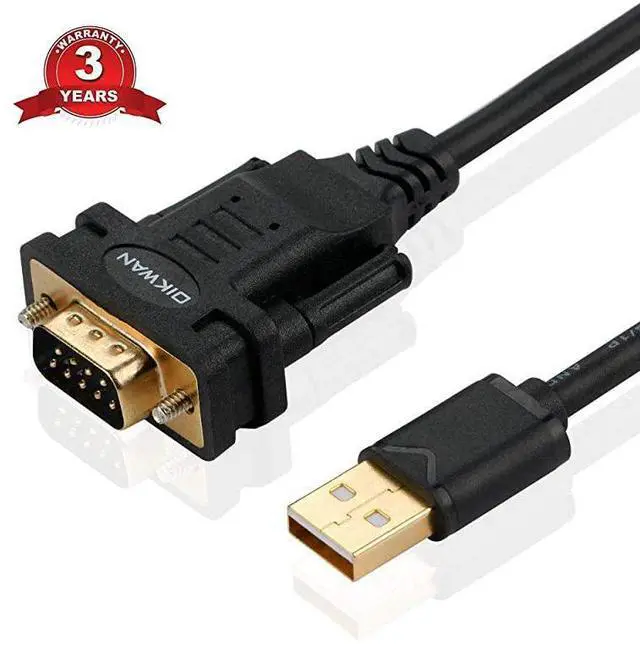 Main image of USB to RS232  USB to Serial Adapter with FTDI ChipsetUSB 20 to Male DB9 Serial Cable for Windows 10 8 7 Vista XP 2000 Linux and Mac OS6ft