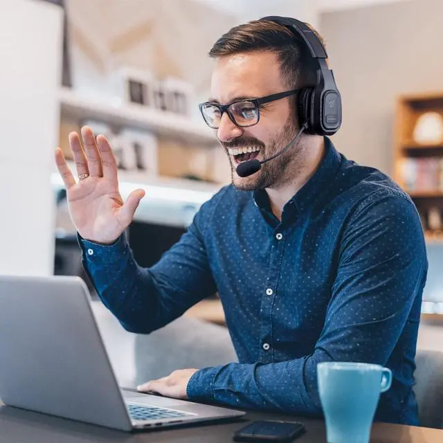 Alt view image 6 of 7 - FOR-Wireless Bluetooth 5.0 Headset with Noise Cancelling Boom Mic for Car Truck Driver Business School Home Office Cell Phones PC & MAC 34Hrs Talk Time (ABHM100F) Black