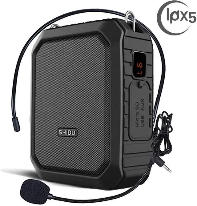 Main image of FOR-Voice Amplifier with Wired Headset Mic 18W Portable Bluetooth Speaker Megaphone Waterproof IPX5 Loudspeaker Voice Recording Power Bank for Outdoor Activities Parties Teaching Meeting Training etc