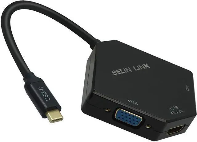 Main image of USB C to HDMI/VGA/DVI Adapter,Compatible Thunderbolt 3 Type C for HDMI DVI VGA for MacBook Pro/