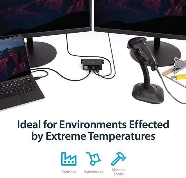 Alt view image 5 of 7 - FOR com 4Port Industrial USB 20 Hub with ESD Protection Mountable Multiport Hub ST4200USBM