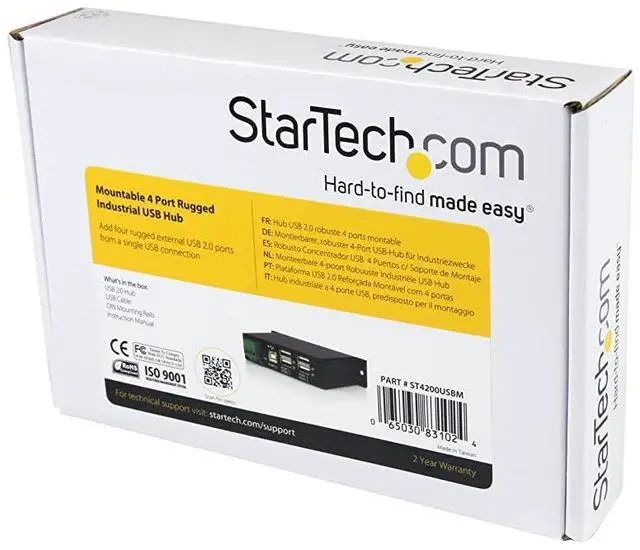 Alt view image 7 of 7 - FOR com 4Port Industrial USB 20 Hub with ESD Protection Mountable Multiport Hub ST4200USBM