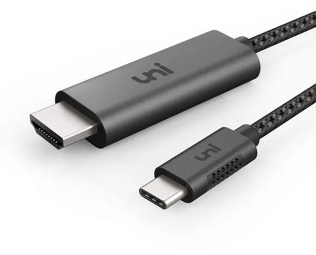 Main image of USB C to HDMI Cable for Home Office 3ft 4K@60Hz uni USB Type-C to HDMI Braided Cable (Thunderbolt 3 Compatible) with MacBook Pro 2020/2019 MacBook Air/iPad Pro 2020/2018 Samsung S20 and More