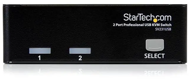 Alt view image 2 of 4 - FOR com 2 Port VGA USB KVM Switch VGA KVM Switch 1920x1440 USB 20 KVM Video Switch SV231USBBlack