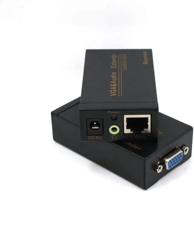 Alt view image 4 of 7 - FOR-VKBAND VGA Extender Over Cat6 up to 328ft / 100M VGA Extension Adapter Over RJ45 Ethernet Cable (1 Transmitter + 1 Receiver)