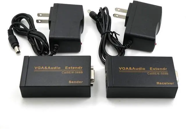 Alt view image 7 of 7 - FOR-VKBAND VGA Extender Over Cat6 up to 328ft / 100M VGA Extension Adapter Over RJ45 Ethernet Cable (1 Transmitter + 1 Receiver)