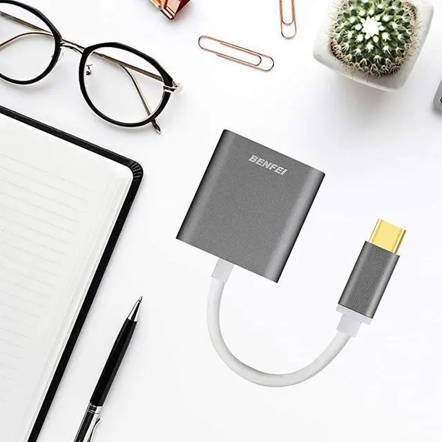 Alt view image 5 of 6 - FOR-USB Type CThunderbolt 3 to DVI Adapter  USB 31 USBC to DVID Adapter Male to Female Converter Compatible for Apple New MacBook 2015 20162017