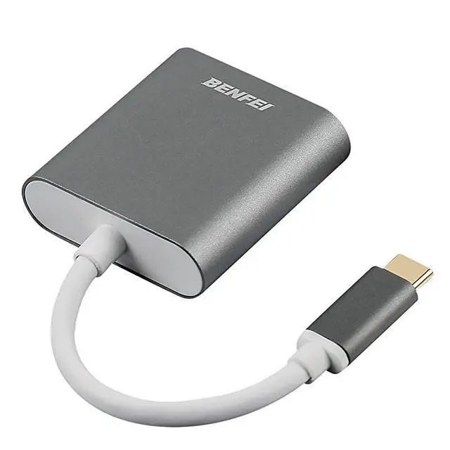 Alt view image 6 of 6 - FOR-USB Type CThunderbolt 3 to DVI Adapter  USB 31 USBC to DVID Adapter Male to Female Converter Compatible for Apple New MacBook 2015 20162017