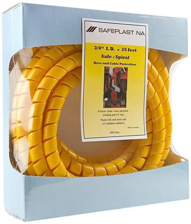 Main image of Spiral Wrap Hose Protector 10 OD 25 Length Yellow