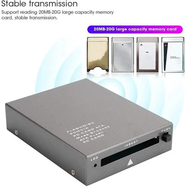 Alt view image 3 of 7 - USB 2.0 PCMCIA Card Reader USB2.0 Interface to PC Card ATA PCMCIA PC Card Memory Card Reader Support 20MB-20G Plug and Play Hot Swap