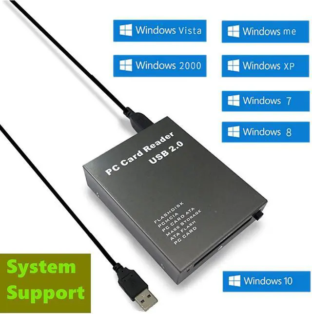 Alt view image 4 of 7 - USB 2.0 PCMCIA Card Reader USB2.0 Interface to PC Card ATA PCMCIA PC Card Memory Card Reader Support 20MB-20G Plug and Play Hot Swap
