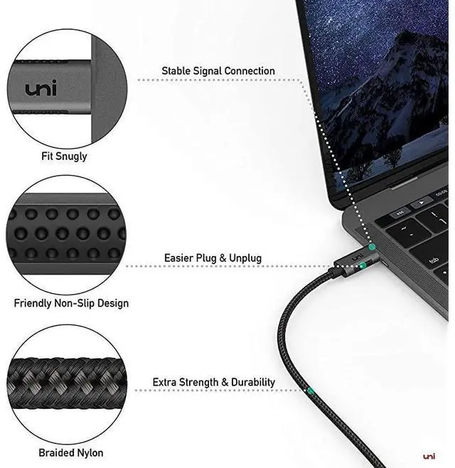 Alt view image 7 of 7 - USB C to HDMI Cable 15ft 4K60Hz  USB Type C to HDMI Cable Thunderbolt 3 Compatible for MacBook Pro 16 20192018 MacBook AiriPad Pro 20202018 Surface Book 2 XPS Samsung S20 and More