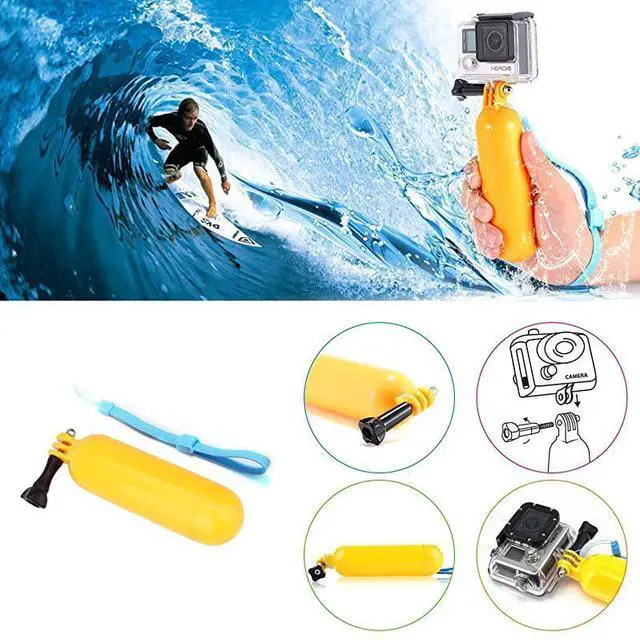 Alt view image 5 of 7 - FOR-Universal Action Camera Accessories Bundle-Head Chest Strap Mount/Selfie Stick/Floating Hand Grip Compatible with Campark ACT74 X40 X35/Dragon Touch 4K/AKASO EK7000 Brave 4 5 6/Vantop Moment