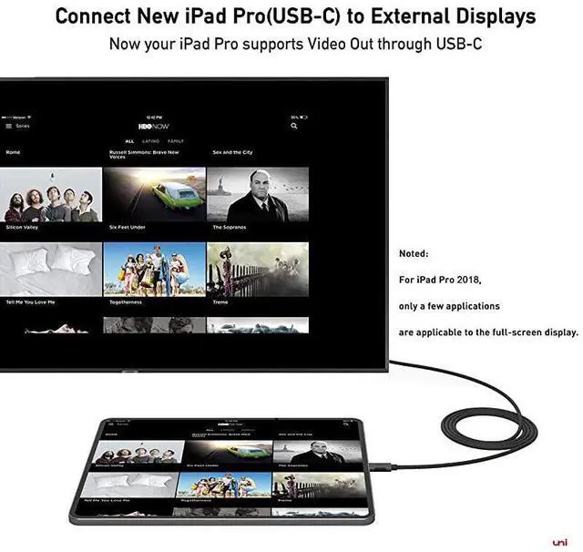 Alt view image 5 of 7 - USB C to HDMI Cable | 10ft 4K60Hz  USB TypeC to HDMI Braided Cable Thunderbolt 3 Compatible for Samsung S20 S10 S9 MacBook Pro 20202019 MacBook AiriPad Pro 2020 and More