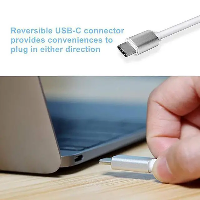 Alt view image 4 of 7 - FOR-USBC to VGA Adapter USB 31 Type C Thunderbolt 3 to VGA Converter Compatible with MacBook Pro New MacBook MacBook Air 2018 Dell XPS 1315 Surface Book 2 and More