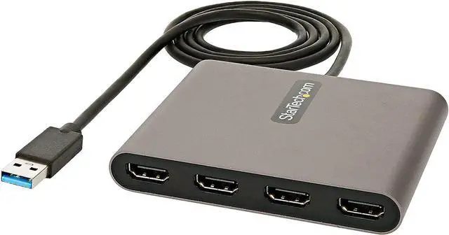Main image of South City Mall.com USB 3.0 to 4x HDMI Adapter - External Video & Graphics Card - USB Type-A to Quad HDMI Display Adapter Dongle - 1080p 60Hz - Multi Monitor USB A to HDMI Converter - Windows Only (U
