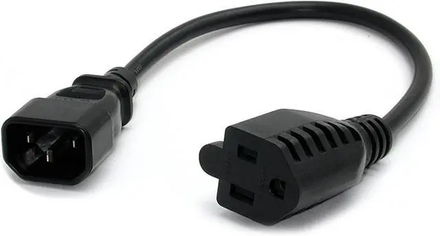 Main image of South City Mall.com 1ft (30cm) Computer Power Cord 10 Pack - C14 to NEMA 5-15R Adapter - Multipack 3-Prong PC Monitor Cable (PAC10010PK)