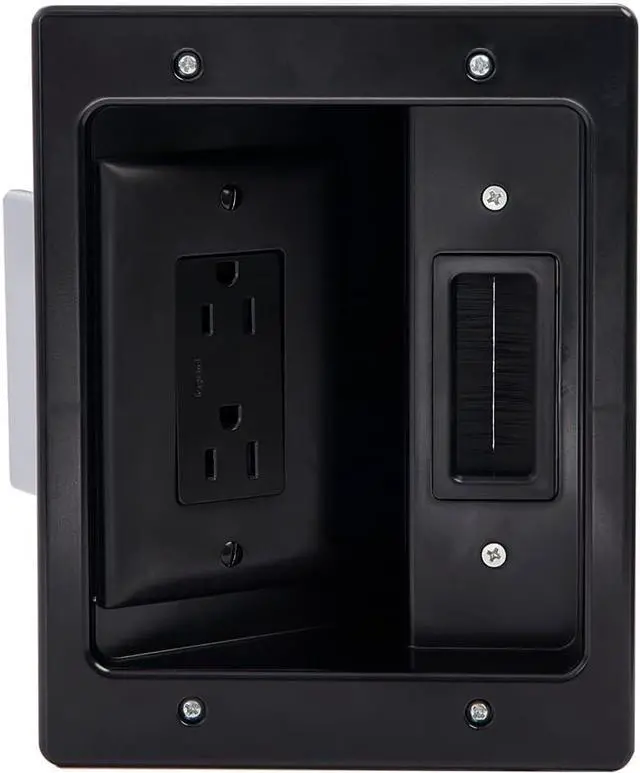 Main image of FOR-South City Mall, Black, 5.1, HT2102-BK-V1, Cable Management, Recessed In Wall TV Power Kit, Home Office & Theater, HT2102BKV1