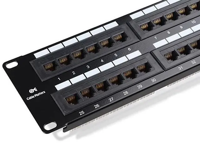 Main image of FOR-UL Listed Rackmount or Wall Mount 48 Port Patch Panel RJ45 Patch Panel