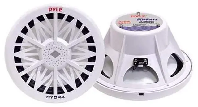 Main image of FOR-Single Outdoor Marine Audio Subwoofer 500 Watt 10 Inch White Waterproof Bass Loud Speaker For Marine Stereo Sound System Under Helm or Box Case Mount in Small Boat Marine Vehicle PLMRW10