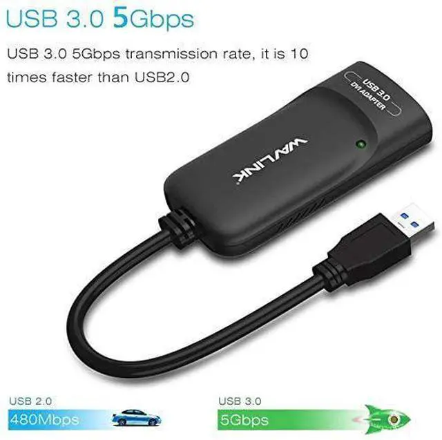 Alt view image 6 of 7 - FOR-Wavlink USB3.0 to DVI/VGA Universal Graphic AdapterSupports Primary/2048x1152 Extend/Mirror Video Mode up to 6 Display Units with Aduio Port Displaylink Chip for Windows Chrome OS