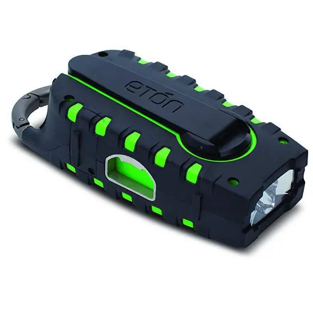Alt view image 4 of 7 - Rugged Multipowered Portable Emergency Weather Radio & Flashlight, Green (NSP101WXGR)