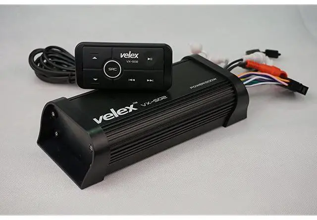 Alt view image 5 of 6 - FOR-Resistant Bluetooth Marine 4 Channel Class A/B Amplifier Media Stereo on Boats UTV ATV Golf Carts and Cars