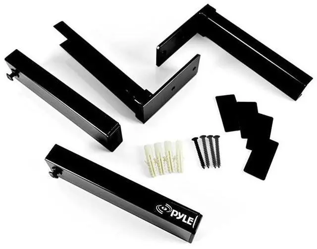 Alt view image 3 of 5 - Speaker Wall Mount Pair of Speaker Stands Sound Bar Speaker Large or Small Speakers Center Channel Speaker Wall Mount Adjustable Extendable Length 110 Lbs Capacity Black PSTNDW17