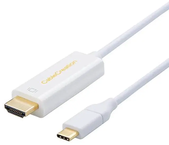 Main image of FOR-USB C to HDMI 4K60Hz USB Type C to HDMI 3 Feet Cable Thunderbolt 3 Compatible Compatible with MacBook Pro 2019Surface Book 2Chromebook PixelYoga 920Samsung S10 S9 S8 White