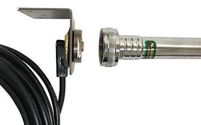 Alt view image 3 of 6 - FOR-RB100N Heavy Duty Universal 34 NMO Drill and Bracket Mount Kit Includes 20 of RG58AU Cable with a PL259 Connector Includes Rain Cap