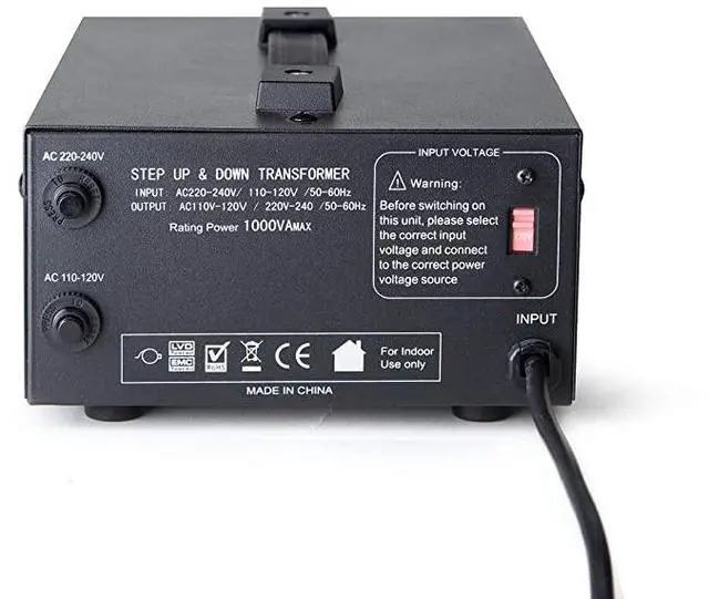 Alt view image 2 of 3 - T1000+ 1000Watt Voltage Converter Transformer Step UpDown 110V220V Circuit Breaker Protection Heavy Duty 3Years Warranty