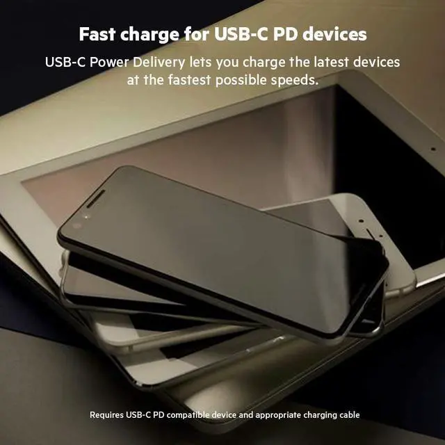 Alt view image 3 of 7 - FOR-USB-PD GaN Charger 68W (USB-C iPhone Fast Charger MacBook Pro Charger iPad Pro Pixel Galaxy More) USB-C Power Delivery with 2M (6.6ft) PVC USB-C to USB-C Charging Cable (WCH003dq)