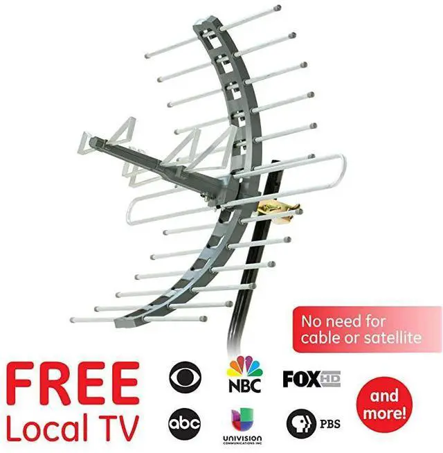Alt view image 7 of 7 - FOR-Pro Attic Mount TV Antenna Outdoor Attic Long Ran Antenna Digital HDTV Antenna 4K 1080P VHF UHF Compact Design 29884