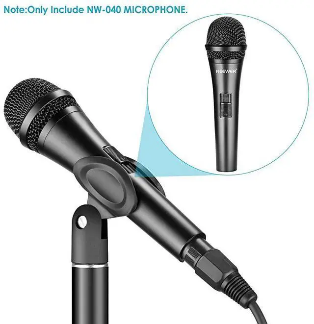 Alt view image 7 of 7 - FOR-Cardioid Dynamic Microphone with XLR Male to XLR Female Cable, Rigid Metal Construction for Professional Musical Instrument Pickup, Vocals, Broadcasting, Speech, Black (NW-040)