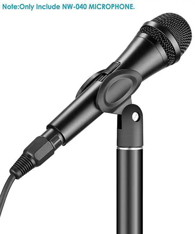 Alt view image 6 of 7 - FOR-Cardioid Dynamic Microphone with XLR Male to XLR Female Cable, Rigid Metal Construction for Professional Musical Instrument Pickup, Vocals, Broadcasting, Speech, Black (NW-040)