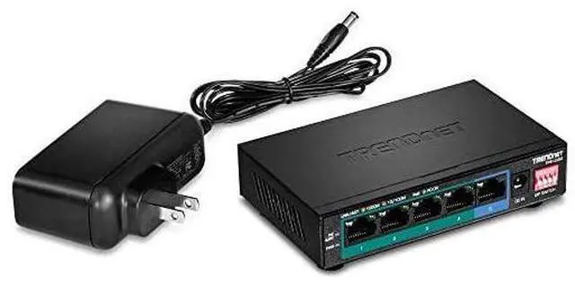 Alt view image 7 of 7 - FOR-5Port Gigabit Long Range PoE+ Switch TPELG50 4 x PoE+ Ports 1 x Gigabit Port Camera DIP Switch extends PoE+ 200m 656 ft Lifetime Protection