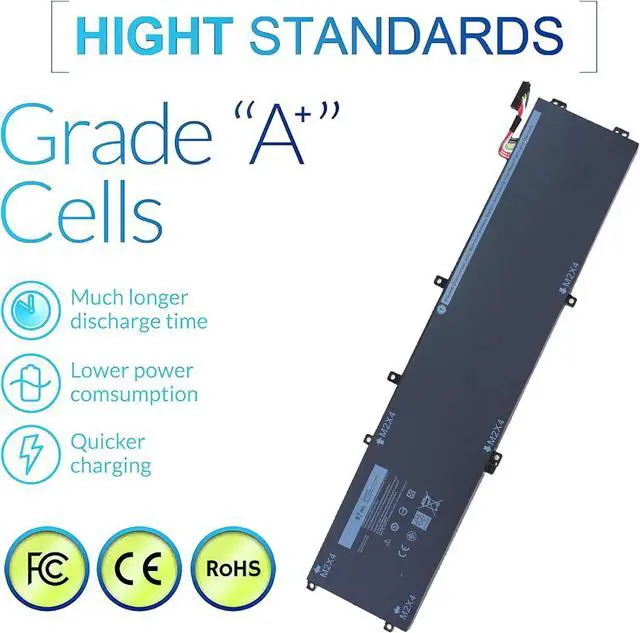 Alt view image 5 of 7 - FOR-97WH 6GTPY Laptop Battery for Dell XPS 15 9560 9570 9550 7590 Precision 5510 5520 5530 Vostro 7500 5XJ28 i7-7700HQ 5D91C GPM03 4GVGH 1P6KD