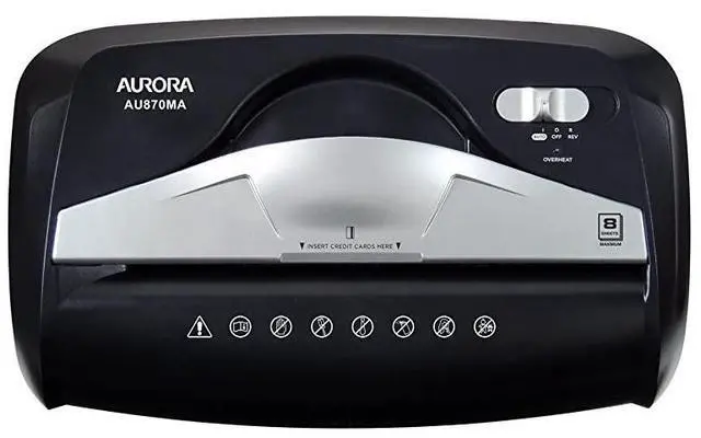 Alt view image 4 of 5 - FOR-AU870MA HighSecurity 8Sheet MicroCut Paper Credit Card Shredder Black