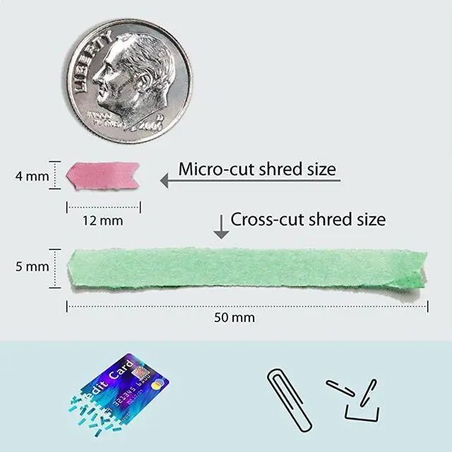 Alt view image 5 of 5 - FOR-AU870MA HighSecurity 8Sheet MicroCut Paper Credit Card Shredder Black