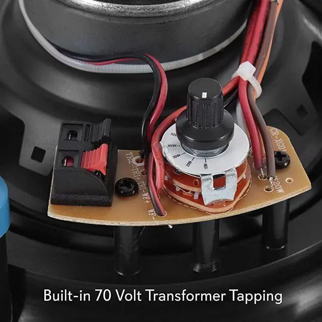 Alt view image 2 of 7 - FOR-Ceiling and Wall Mount Speaker 8 2Way 70V Audio Stereo Sound Subwoofer Sound with Dome Tweeter 600 Watts inWall inCeiling Flush Mount for Home Surround System  PDIC8LT White