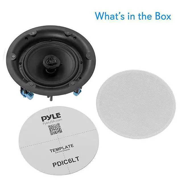 Alt view image 7 of 7 - FOR-Ceiling and Wall Mount Speaker 8 2Way 70V Audio Stereo Sound Subwoofer Sound with Dome Tweeter 600 Watts inWall inCeiling Flush Mount for Home Surround System  PDIC8LT White
