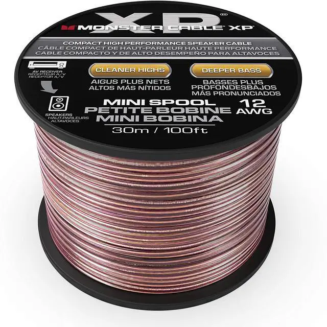 Main image of FOR-Monster XP Speaker Wire Copper Clad Aluminum Cable Spool 12 AWG 100 ft