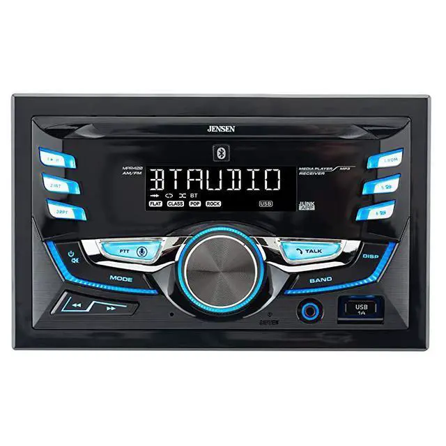 Alt view image 2 of 7 - FOR-MPR420 7 Character LCD Double DIN Car Stereo Receiver | Push to Talk Assistant | Bluetooth | USB Fast Charging