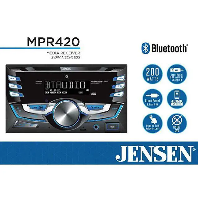 Alt view image 5 of 7 - FOR-MPR420 7 Character LCD Double DIN Car Stereo Receiver | Push to Talk Assistant | Bluetooth | USB Fast Charging