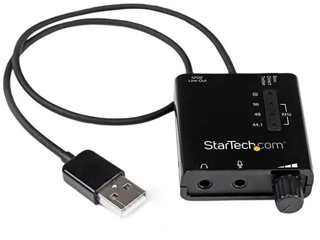 Main image of FOR-com USB Sound Card w SPDIF Digital Audio Stereo Mic External Sound Card for Laptop or PC SPDIF Output ICUSBAUDIO2DBlack