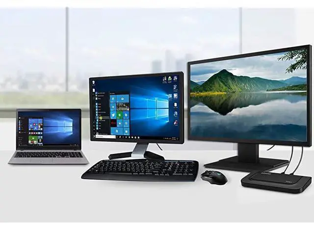 Alt view image 2 of 7 - FOR-Ultra Dock Dual Video USB 3.0/2.0 Universal Docking Station with Gigabit Ethernet, HDMI and DVI Outputs Audio Input and output for Laptop, Ultrabook, Macbook, Windows 10, 8.1, 8, 7, XP