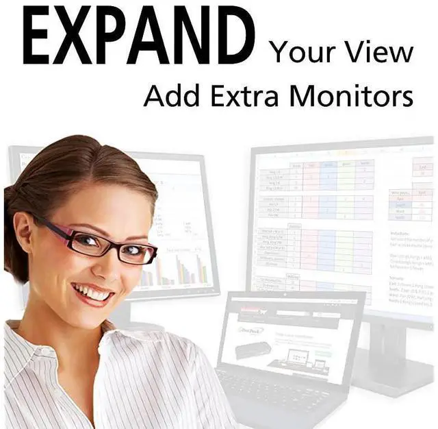 Alt view image 7 of 7 - FOR-Ultra Dock Dual Video USB 3.0/2.0 Universal Docking Station with Gigabit Ethernet, HDMI and DVI Outputs Audio Input and output for Laptop, Ultrabook, Macbook, Windows 10, 8.1, 8, 7, XP