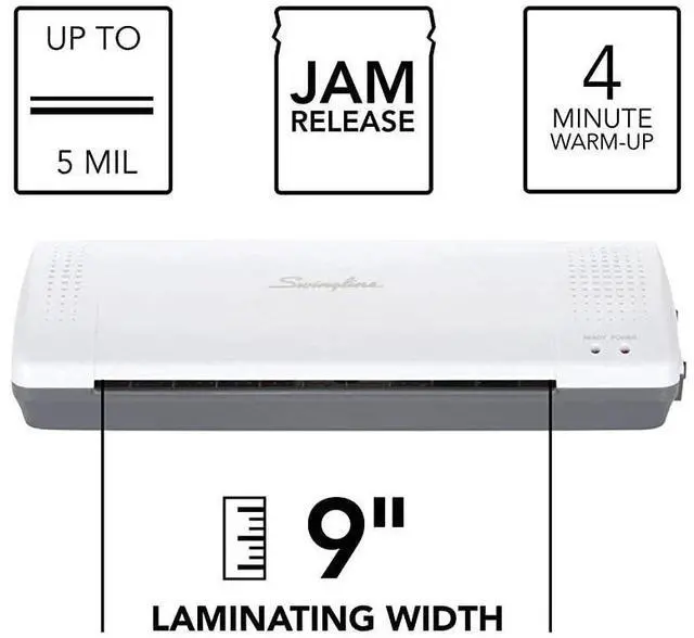Alt view image 3 of 7 - FOR-Laminator Thermal Inspire Plus Lamination Machine 9 Inches Max Width Quick WarmUp Includes Laminating Pouches WhiteGray 1701857ECR