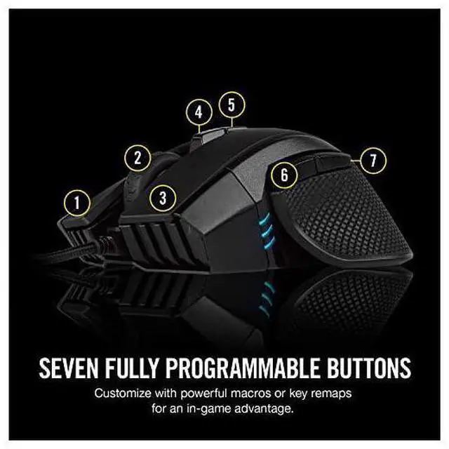 Alt view image 5 of 7 - FOR-Ironclaw RGB FPS and MOBA Gaming Mouse 18000 DPI Optical Sensor Backlit RGB LED Black